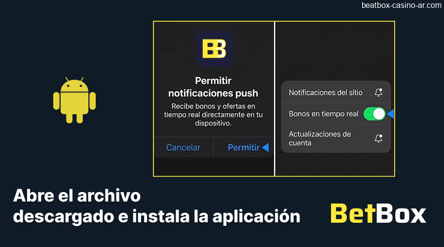 Notificaciones push para bonos en BeatBox Casino
