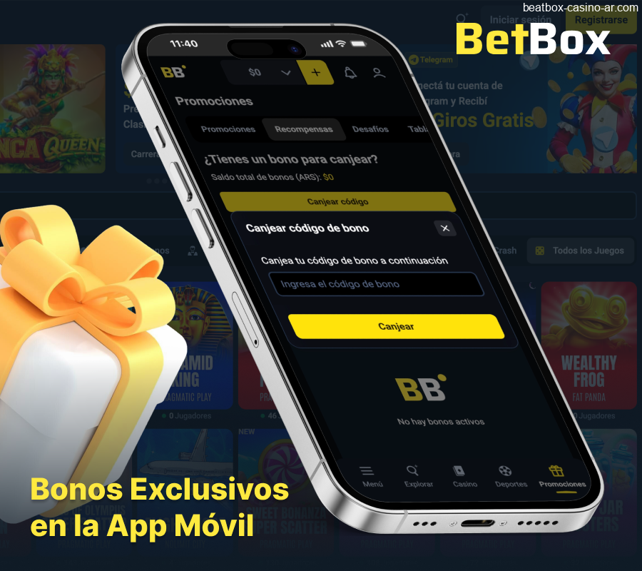 Bonos exclusivos para la app de BeatBox Casino