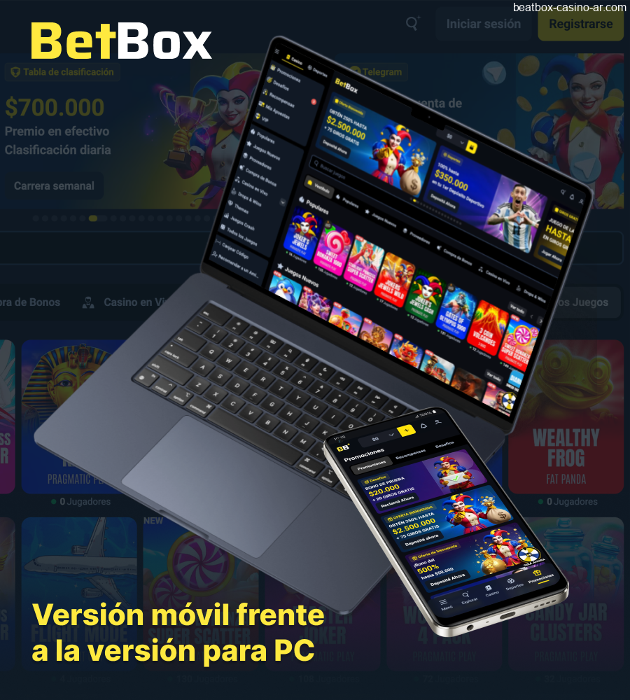 Ventajas de la versión móvil de BeatBox Casino