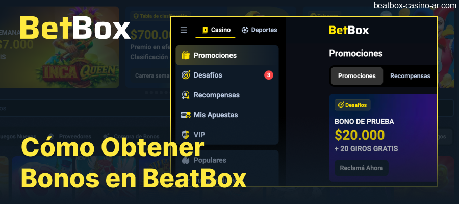 Guía para obtener bonos en BeatBox Casino