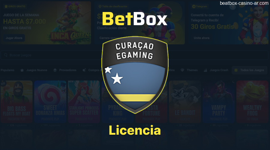 Certificación de licencia oficial de BeatBox Casino