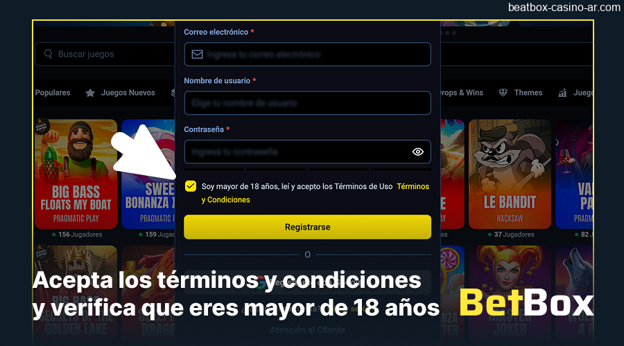 Términos, condiciones y mayoría de edad BeatBox Casino