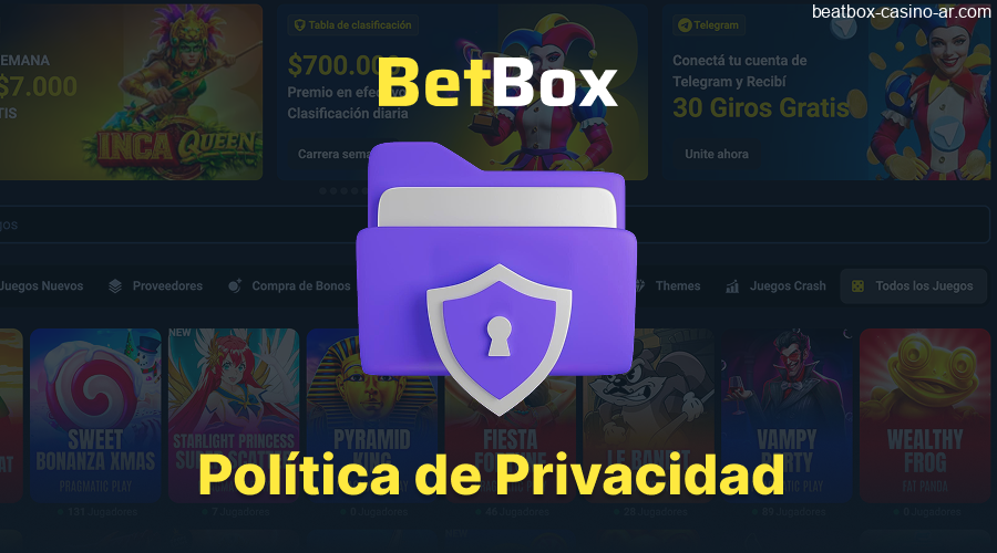 Política de privacidad oficial de BeatBox Casino